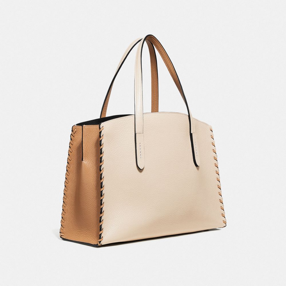 Charlie carryall with colorblock cheap snakeskin handles