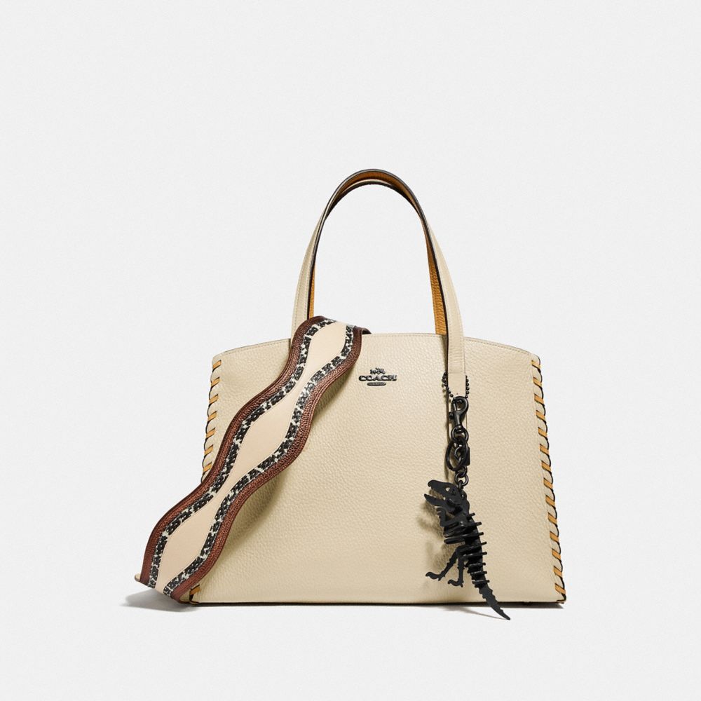 COACH®,Charlie Carryall In Colorblock With Whipstitch,,Angle View