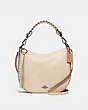 COACH®,SUTTON HOBO IN COLORBLOCK WITH WHIPSTITCH,Leather,Gunmetal/Ivory Multi,Front View