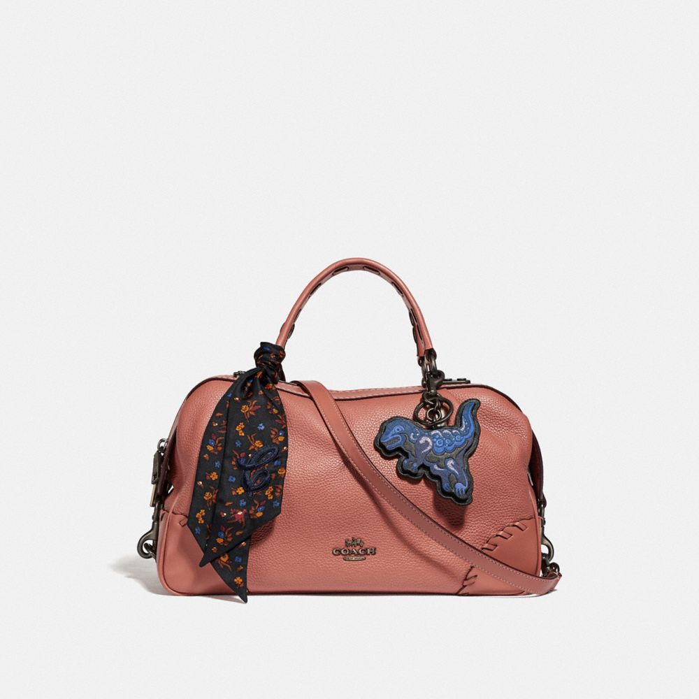 Coach LANE SATCHEL W/WHIPSTITCH LIGHT PEACH/PEWTER high quality