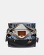 COACH®,ROGUE 25 WITH WHIPSTITCH AND SNAKESKIN DETAIL,Leather,Medium,Brass/Black Multi,Inside View,Top View