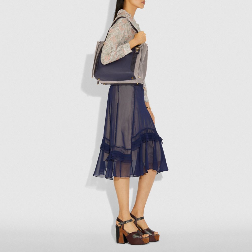 Harmony Hobo In Colorblock With Whipstitch