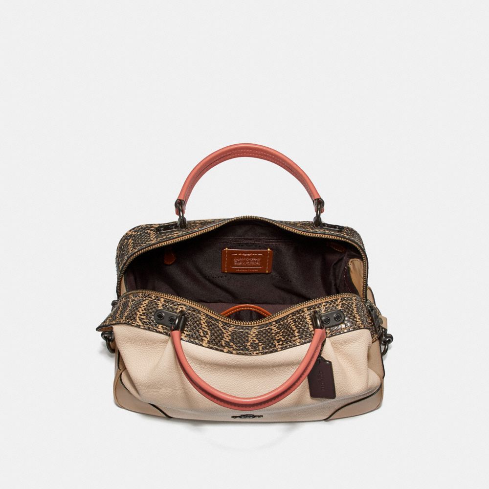 COACH Lane Satchel In Colorblock With Snakeskin Detail