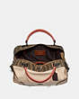 COACH®,LANE SATCHEL IN COLORBLOCK WITH SNAKESKIN DETAIL,Leather,Medium,Ivory Multi/Pewter,Inside View,Top View