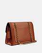 COACH®,PARKER IN COLORBLOCK,Leather,Medium,Brass/Straw 1941 Saddle,Angle View