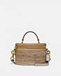 COACH®,TRAIL BAG IN COLORBLOCK,Leather,Small,Brass/Straw Tan Multi,Front View