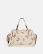 COACH®,DREAMER 21 WITH BUTTERFLY PRINT,Leather,Small,Gold/Chalk,Back View