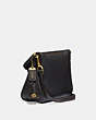 COACH®,RIDER BAG 12,Leather,Small,Brass/Black,Angle View