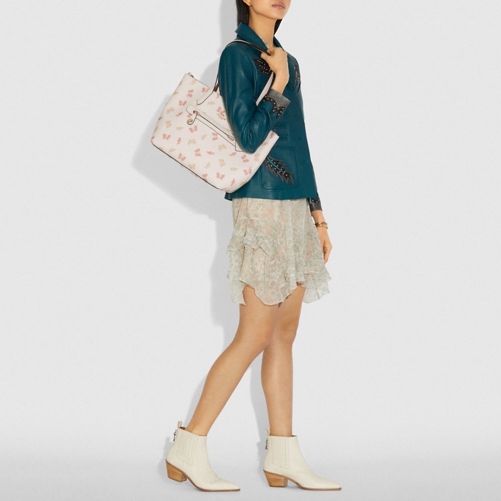 COACH®,Taylor Tote With Butterfly Print,,Detail View