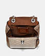 COACH®,PARKER CONVERTIBLE BACKPACK 16 IN SIGNATURE CANVAS,pvc,Light Antique Nickel/Sand Taupe,Inside View,Top View