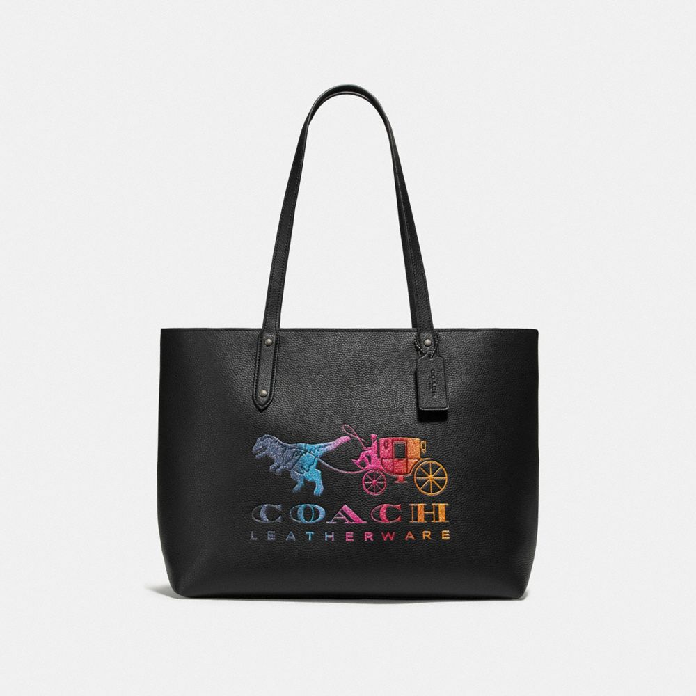 Coach central best sale shopper tote black