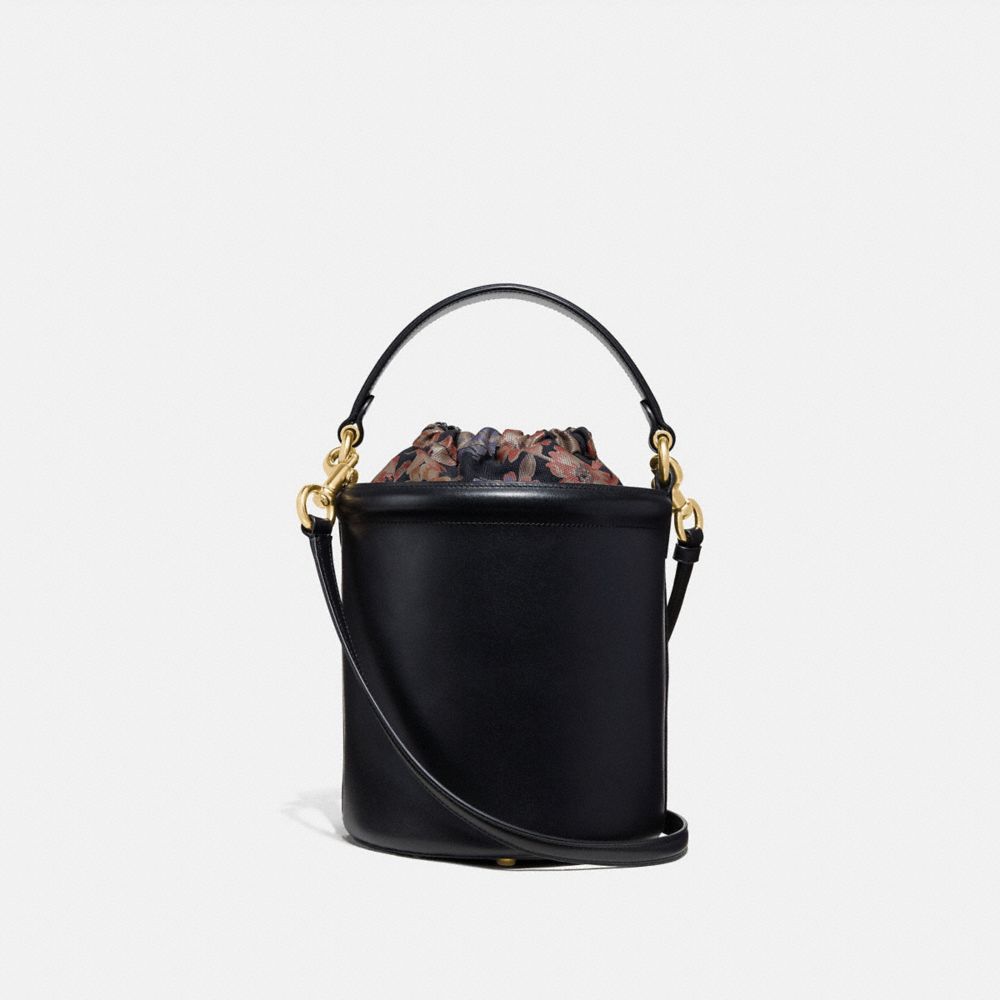 Coach leather drawstring bucket bag sale