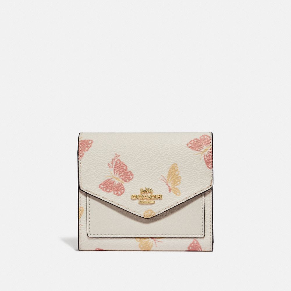 Coach snap best sale card case butterfly