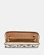 COACH®,ACCORDION ZIP WITH SCATTERED RIVETS,Leather,Mini,Brass/Chalk Multi,Inside View,Top View