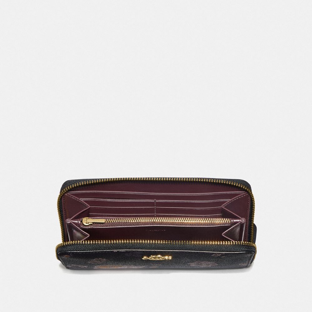 Accordion Zip Wallet With Garden Rose Print