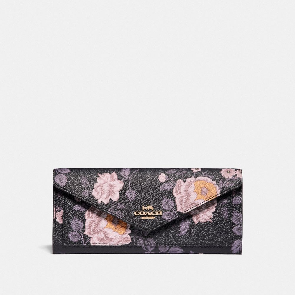 Rose print coach wallet new arrivals