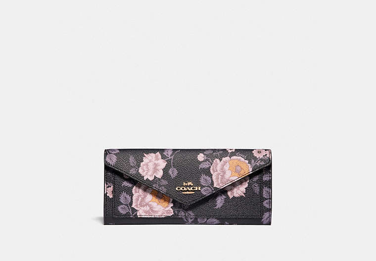 Soft Wallet With Garden Rose Print