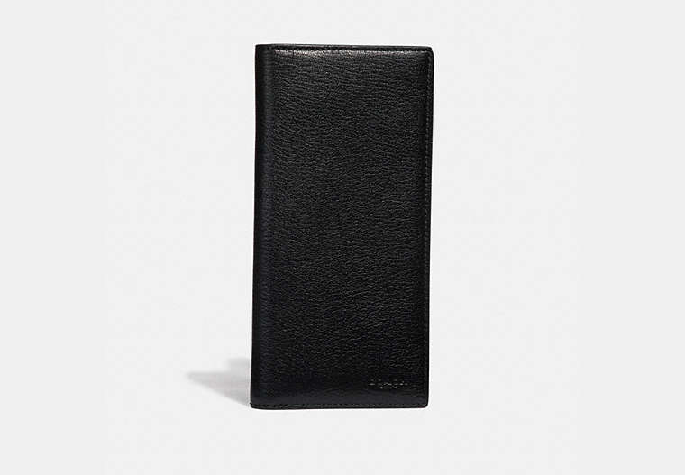 COACH®,BREAST POCKET WALLET,Leather,Black,Front View