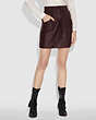 COACH®,LEATHER SKIRT,Leather,Walnut brown,Scale View