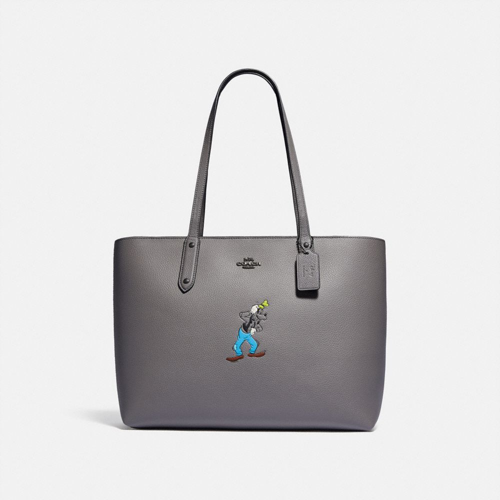 Disney X Coach Central Tote avec fermeture éclair et motif Goofy