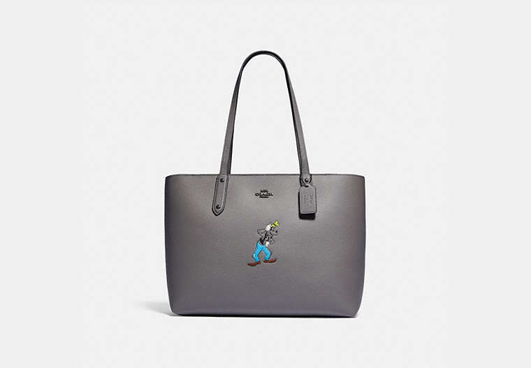 Disney X Coach Central Tote With Zip With Goofy Motif
