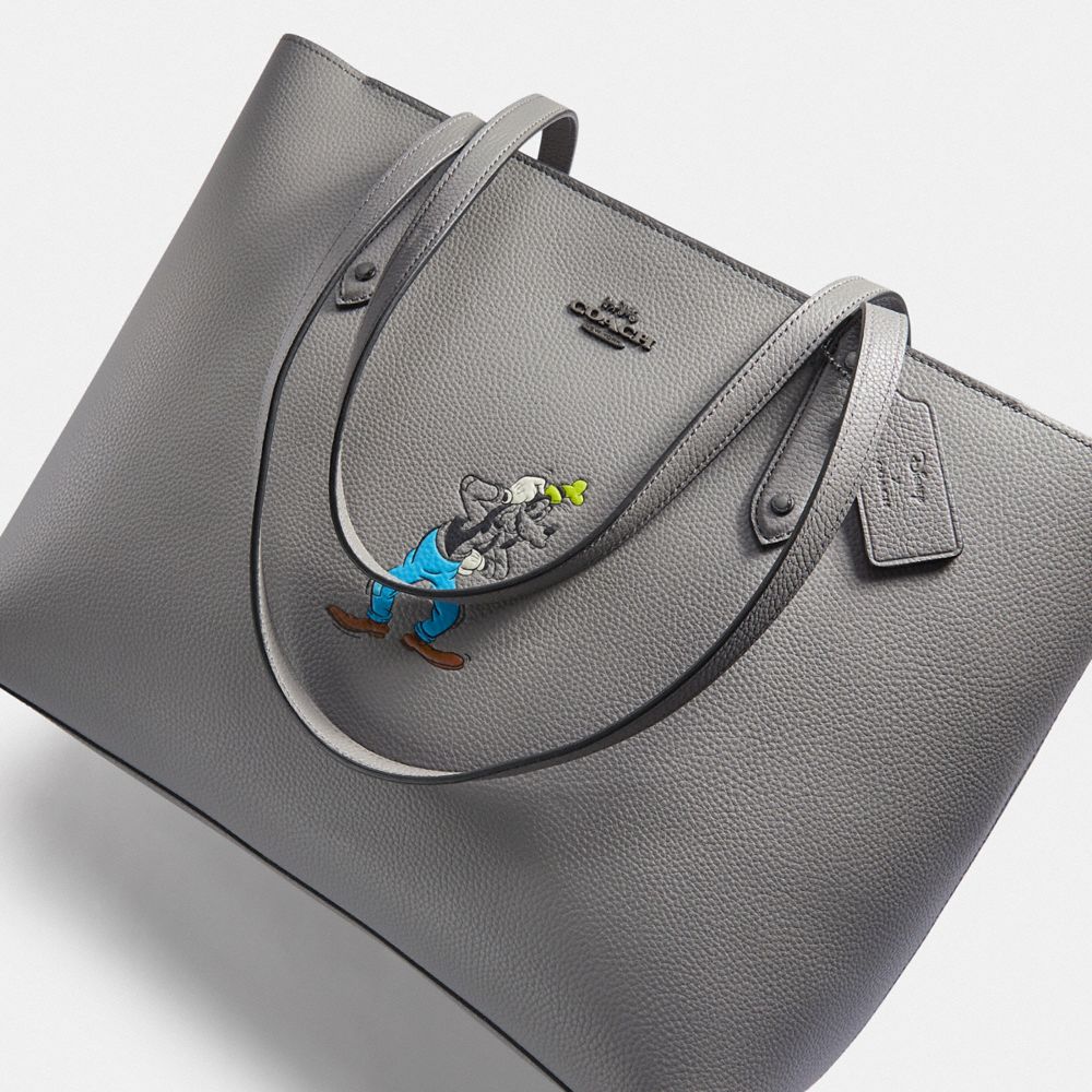 Disney X Coach Central Tote With Zip With Goofy Motif