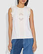 COACH®,TOP WITH STUDS,cotton,White,Scale View