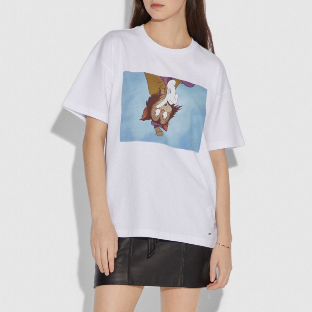 COACH®,Disney X Coach Gideon Cat Oversized T Shirt,,Scale View
