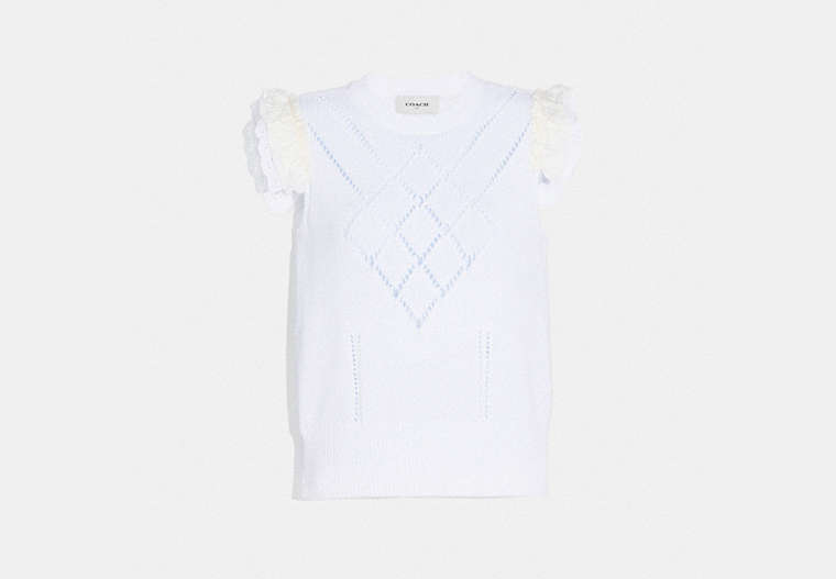 Broderie Anglaise Sleeveless Sweater
