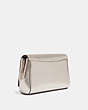 COACH®,SMALL ALEXA TURNLOCK CLUTCH,Leather,Platinum/Pewter,Angle View