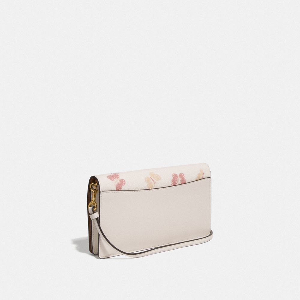 Hayden Foldover Crossbody Clutch Bag With Butterfly Print