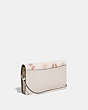 COACH®,HAYDEN FOLDOVER CROSSBODY CLUTCH WITH BUTTERFLY PRINT,Coated Canvas,Mini,Gold/Chalk,Angle View