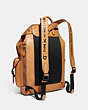 COACH®,COACH X JEAN-MICHEL BASQUIAT WELLS BACKPACK,Smooth Leather,Large,Pewter/Natural,Angle View