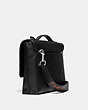 COACH®,COACH X JEAN-MICHEL BASQUIAT ROGUE MESSENGER,Pebble Leather/Smooth Leather,Medium,0I/Black,Angle View