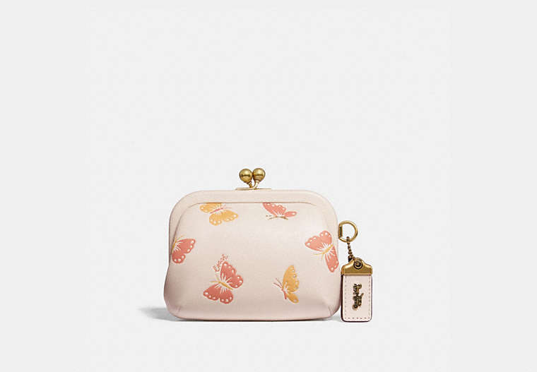 Kisslock Coin Purse With Butterfly Print