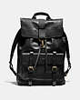COACH®,BLEECKER BACKPACK,Leather,X-Large,Black,Front View
