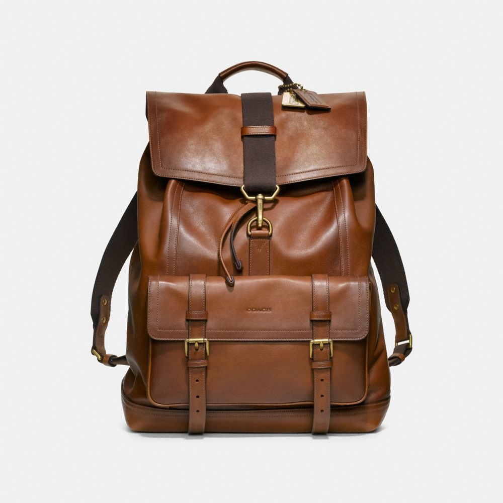 COACH®,BLEECKER BACKPACK,Leather,X-Large,FAWN,Front View image number 0