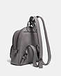 COACH®,DISNEY X COACH CARRIE BACKPACK 23 WITH GOOFY MOTIF,Pebble Leather,Pewter/Heather Grey,Angle View
