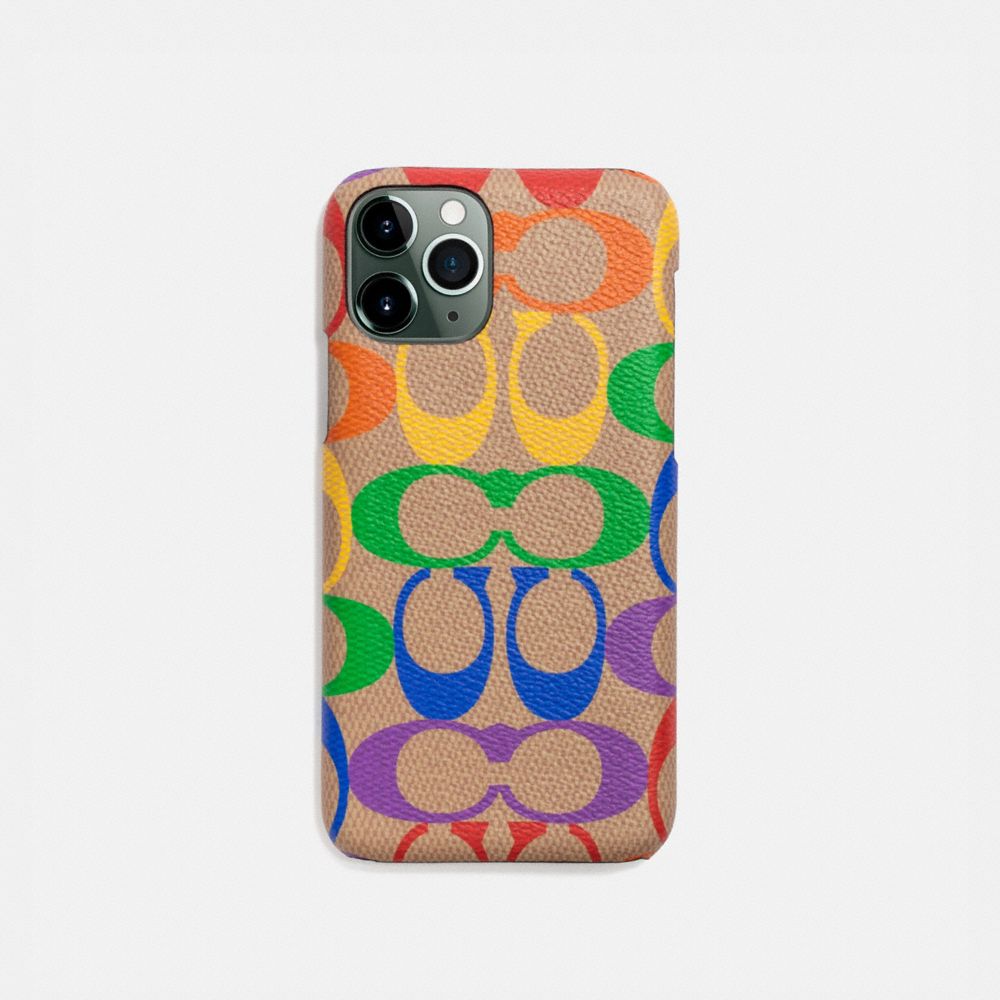 Coque pour iPhone 11 Pro en toile Rainbow Signature