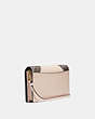 Hayden Foldover Crossbody Clutch With Wave Patchwork And Snakeskin Detail