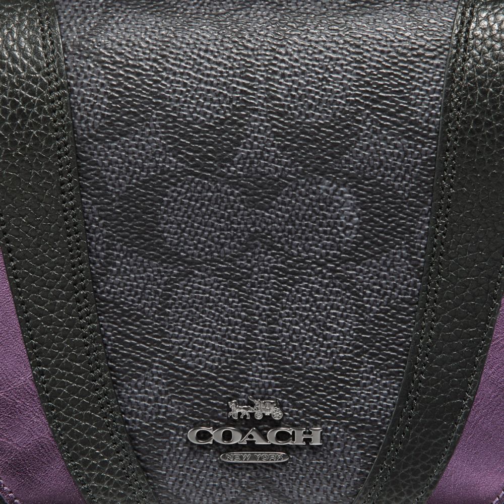 COACH®,Hayden Foldover Crossbody Clutch Bag In Signature Canvas With Wave Patchwork,,Closer View