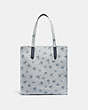 COACH®,TOTE WITH RAINBOW SIGNATURE SHARKY,Coated Canvas,X-Large,Multi,Back View