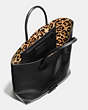COACH®,UNLINED MERCER TOTE IN PEBBLE LEATHER,Leather,Large,QB/LEOPARD,Inside View,Top View