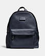 COACH®,CAMPUS BACKPACK IN REFINED PEBBLE LEATHER,Leather,Large,Black Antique Nickel/Midnight,Front View