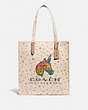 COACH®,TOTE WITH RAINBOW SIGNATURE UNI,canvas,X-Large,Multi,Front View