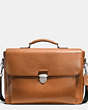 COACH®,METROPOLITAN BRIEFCASE,Leather,Large,Silver/Saddle,Front View