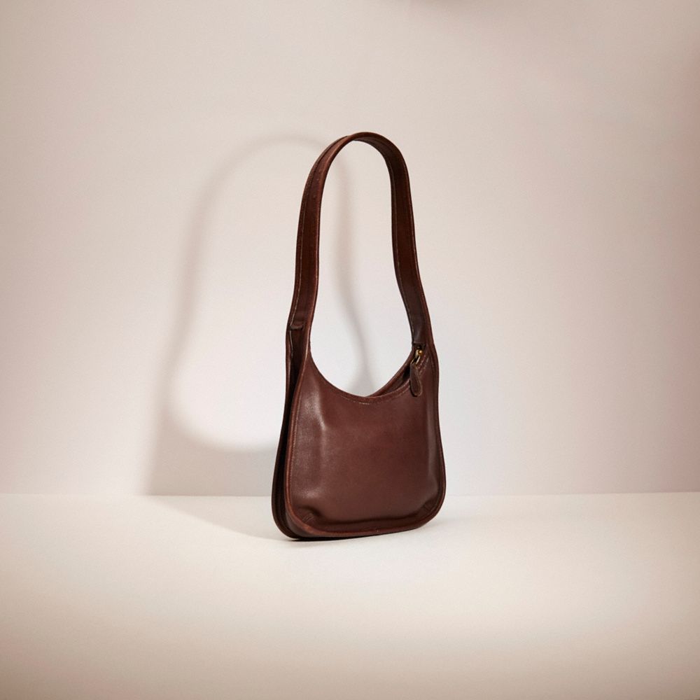 極美　Vintage Coach Ergo Zip Bag Brown Usa USA Vintage Coach 9020 Ergo Zip One Shoulder Hand Bag Leather Dark