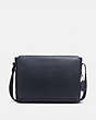 COACH®,METROPOLITAN COURIER,Leather,Large,Gunmetal/Midnight,Front View