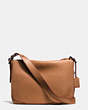 COACH®,SADDLE BAG MESSENGER 38 IN GLOVETANNED LEATHER,Leather,Dark Gunmetal/Tabac/Black,Front View