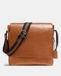 COACH®,METROPOLITAN MAP BAG,Leather,Medium,Gunmetal/Saddle,Front View